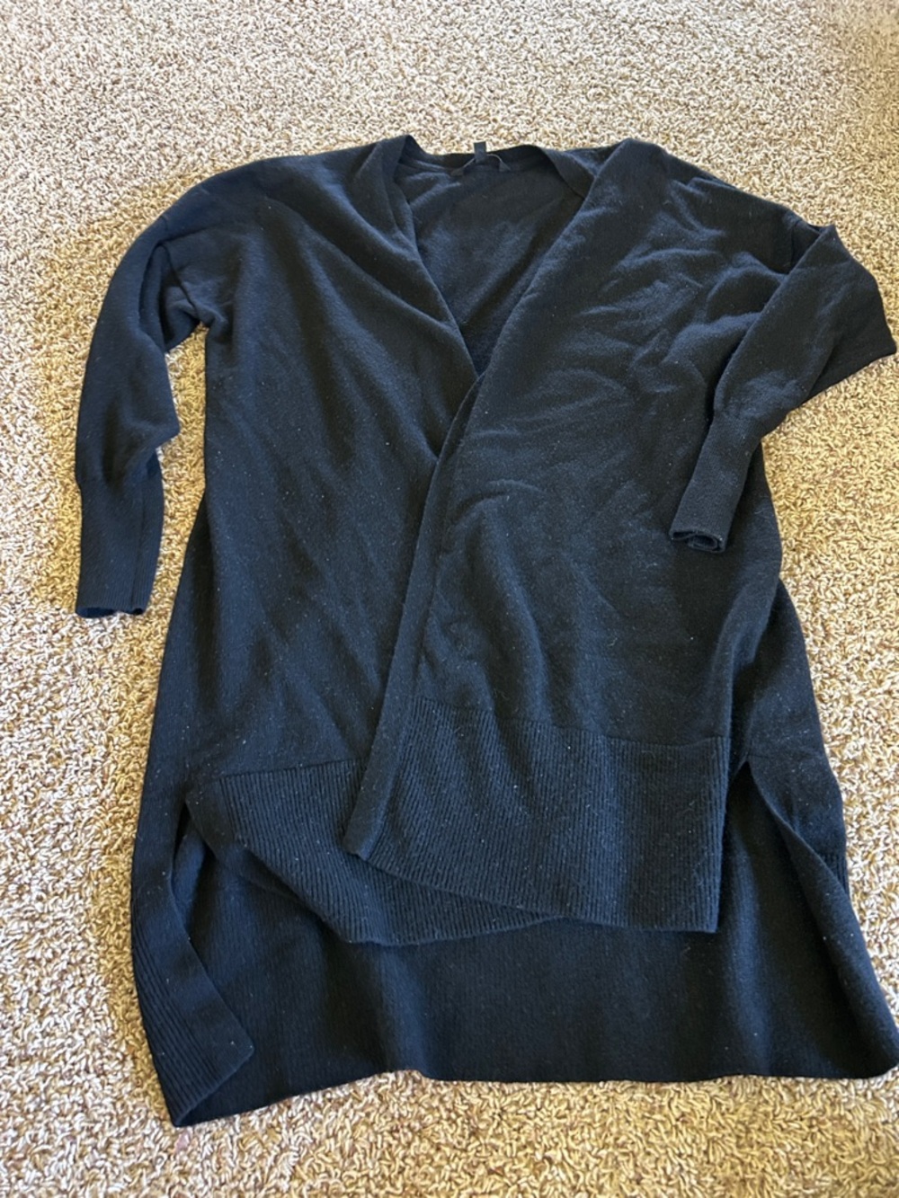 Athleta Black Long Open-Front Women's Cardigan